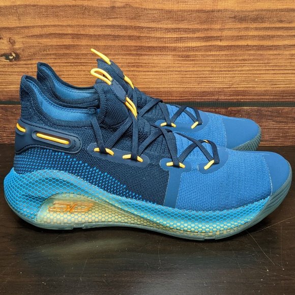 Under Armour UA Curry 6 Underrated Men\'s 11.5 Navy Orange Shoes 3020612-404 main image 9